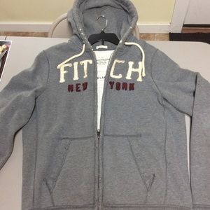 Men’s Abercrombie hoodie with distressed look.
